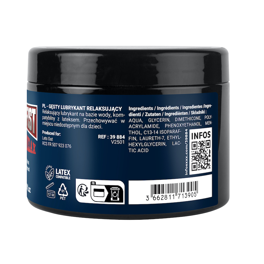 Lubrifiant épais Fuck & Fist FF Hybrid Relax - 500ml