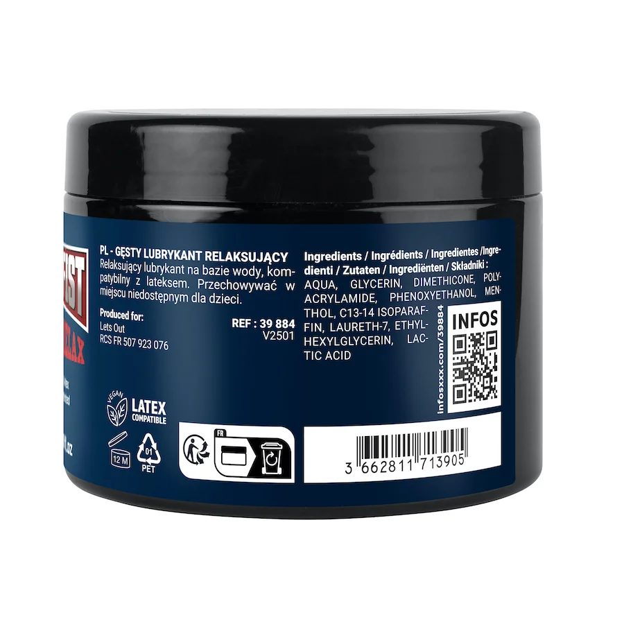 Lubrifiant épais Fuck & Fist FF Hybrid Relax - 500ml