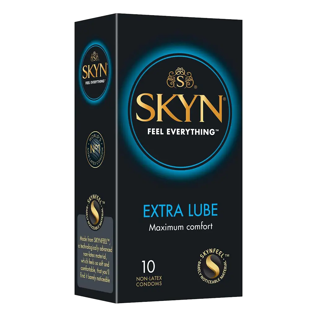 10 Préservatifs sans latex - Skyn extra lube