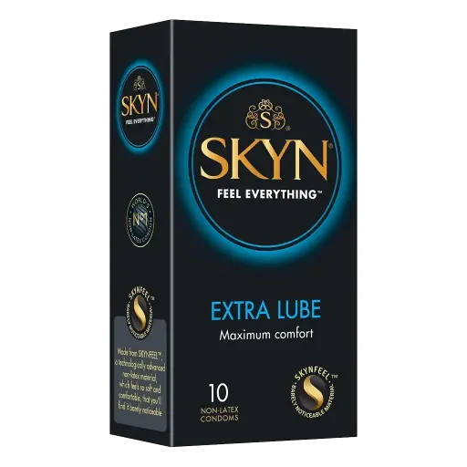 10 Préservatifs sans latex - Skyn extra lube